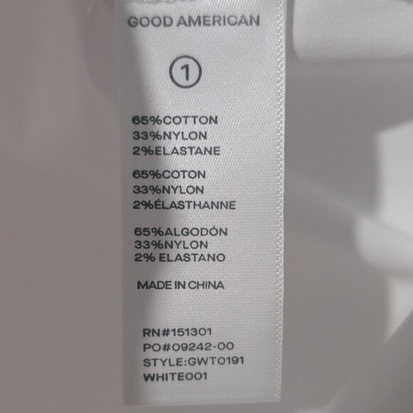 (See Comments) NWT Good American | Oversized Poplin Shirt in White (1/Small) - Picture 8 of 16
